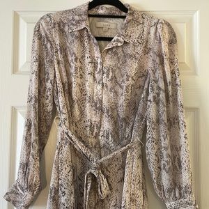 Ann Taylor Loft Long Sleeve Midi Dress